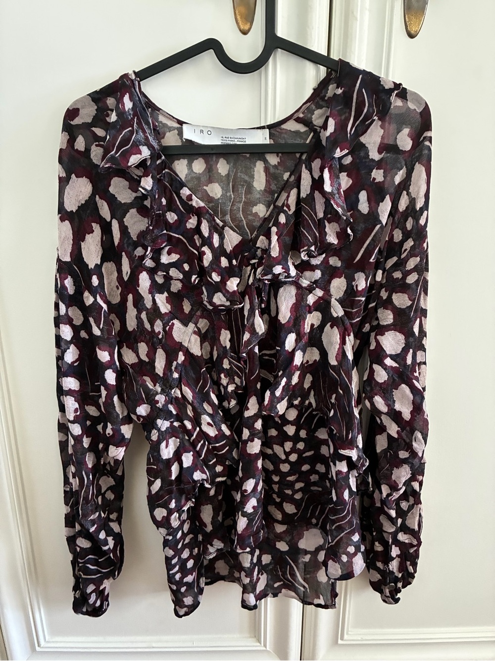 IRO patterned semi sheer flowy blouse - Picture 4 of 5